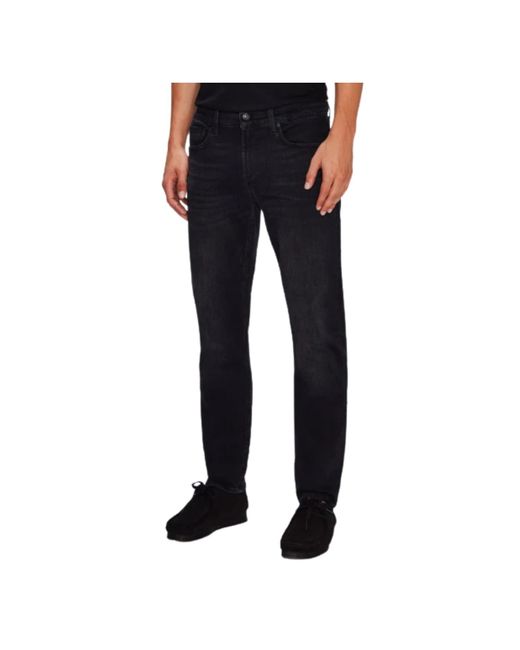 7 For All Mankind Blue Slimmy Squiggle In Wild Jeans for men