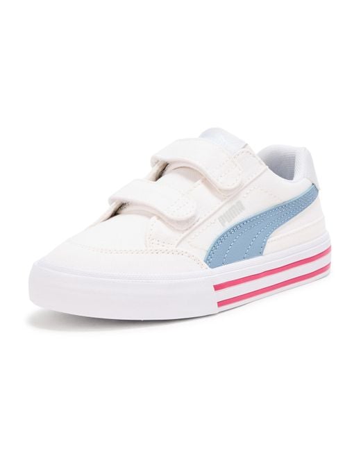 PUMA White Court Classic Vulc Hook And Loop Shoes Sneaker