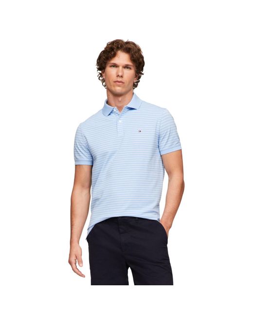 Tommy Hilfiger Blue Tommy Hilfger Performance Pique Regular Short Sleeve Polo for men