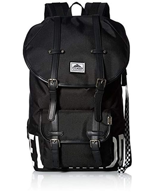 Steve Madden Black Logo Utility Backpack for men