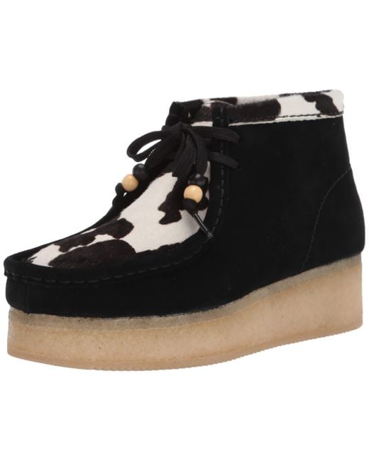Clarks Black Wallabee Wedge Ankle Boot