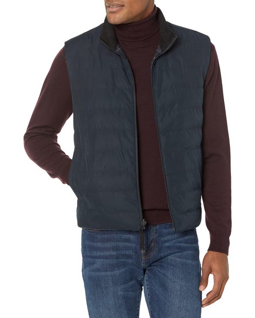 Vince Quilted Reversible Vest in Blue for Men | Lyst