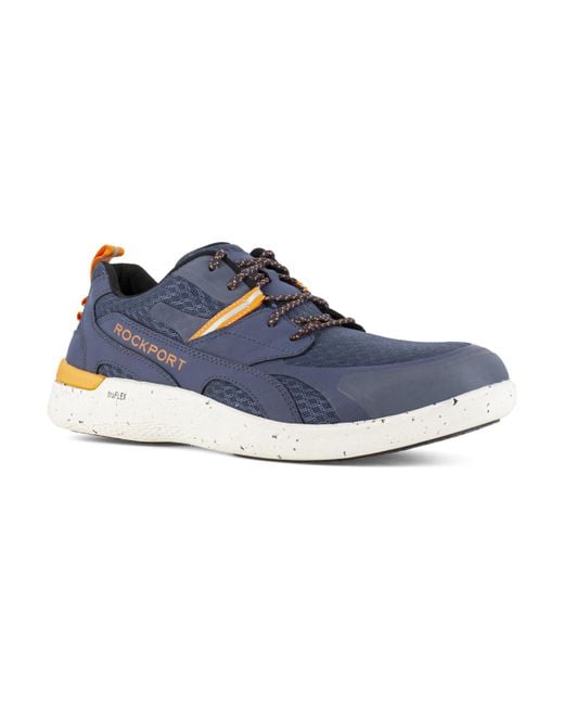 Rockport Blue Truflex Fly Blucher Work Composite Toe Slip Resistant Shoe for men