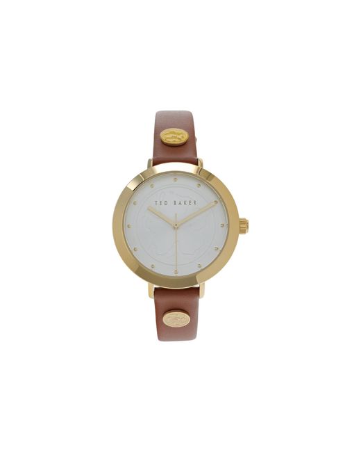 Ted Baker Black Ammy Magnolia 3h Leather Strap Watch