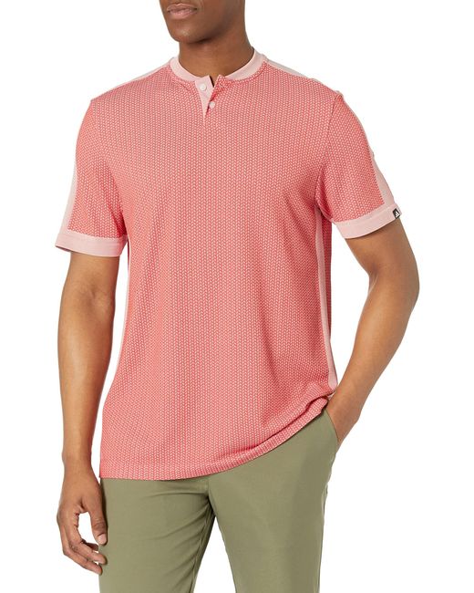 Adidas Pink Golf S Ultimate365 Tour Textured Primeknit Polo Shir for men