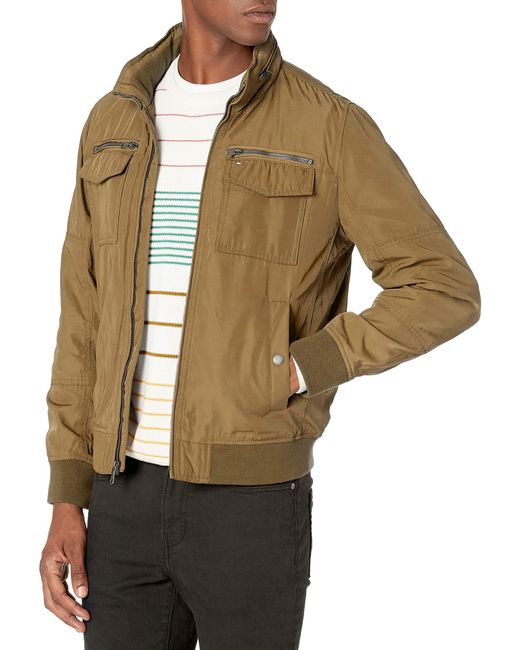Tommy Hilfiger Natural Water And Wind Resistant Performance Bomber Jacket for men