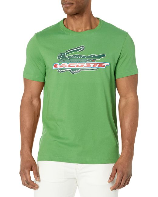 Lacoste Green Contemporary Collection's Short Sleeve Regular Fit Sport Tee-shirt for men