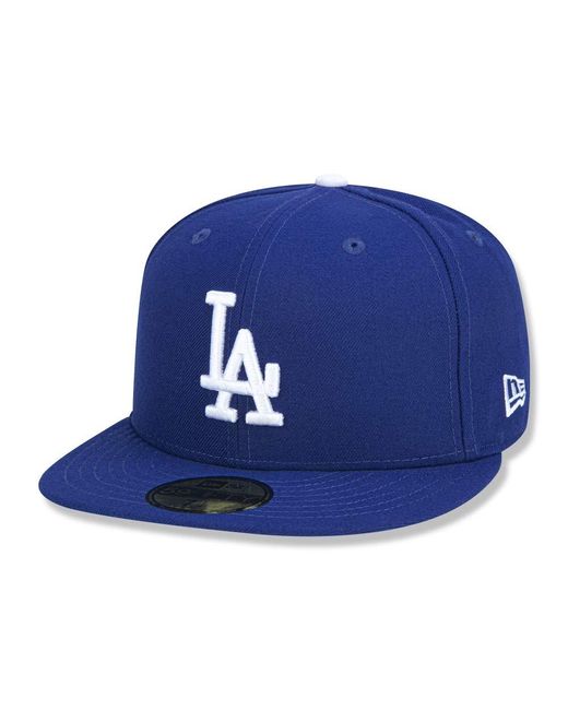 KTZ Blue 59fifty Los Angeles Dodgers Mlb 2017 Authentic Collection On Field Game Fitted Cap Size 7 5/8 for men