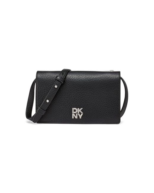 DKNY Black Etta Mini Wallet On Crossbody