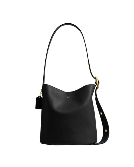 COACH Black Bleeker Bucket Bag