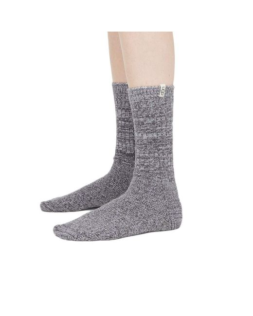 Ugg Gray Rib Knit Slouchy Crew Socks