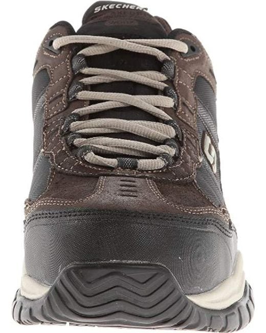 Skechers Suede Work Relaxed Fit Soft Stride Grinnel Comp, Brown/black ...