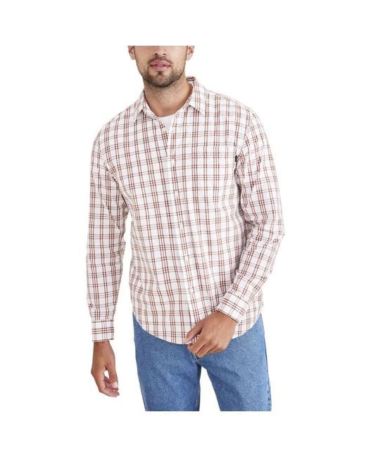 Dockers Multicolor Fit Long Sleeve Casual Shirt for men