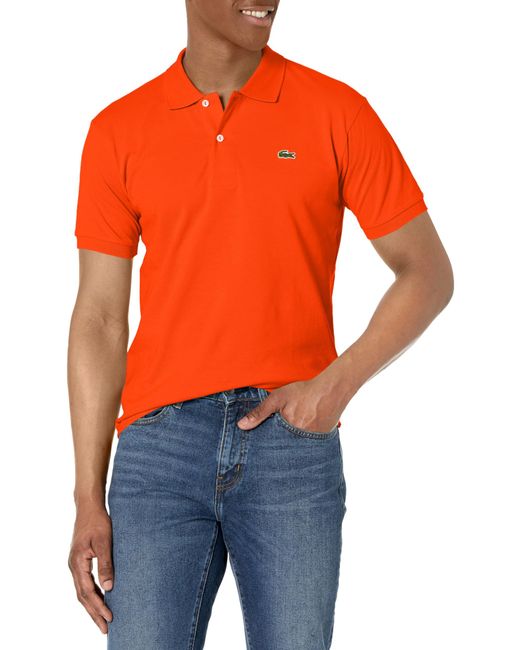 Lacoste Orange Classic Short Sleeve Piqué L.12.12 Polo Shirt for men