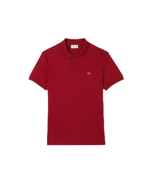 Lacoste Red Short Sleeve Regular Fit Polo Shirt for men
