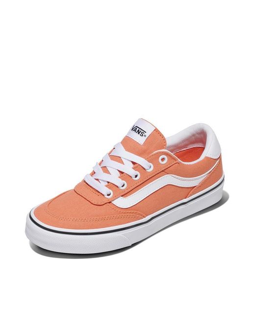 Vans Women's Pink Brooklyn Ls Shoe Low-top Sneakers For Everyday Wear
