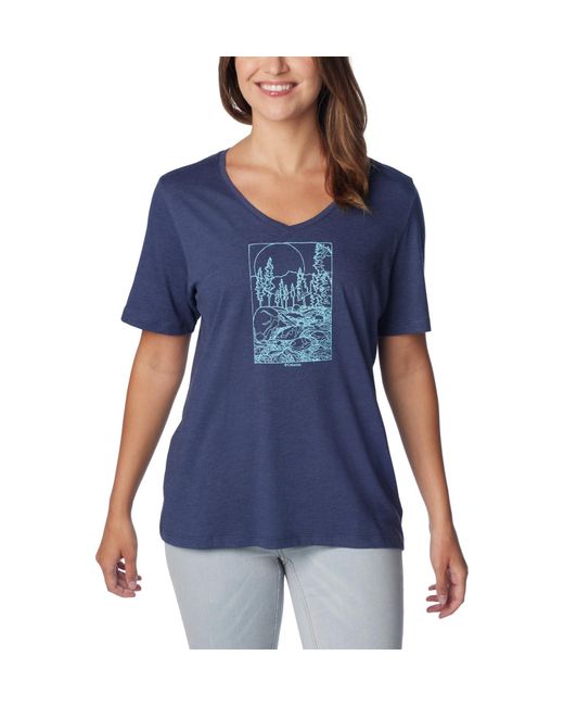 Columbia Bluebird Day Relaxed V-Ausschnitt T-Shirt