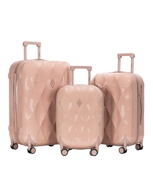 Kensie Pink Enchanting 3 Piece Luggage Set