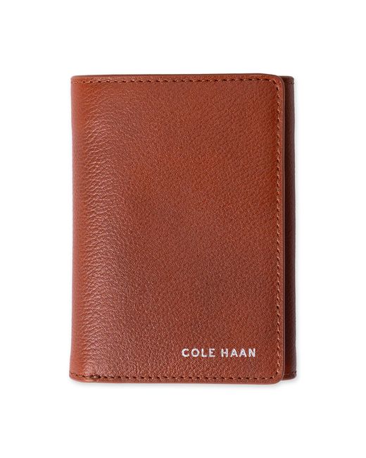 Cole Haan Brown Rfid Trifold Wallet for men