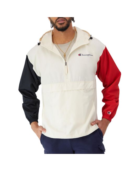 Champion Red , Stadium Packable, Wind, Water Resistant Jacket for men