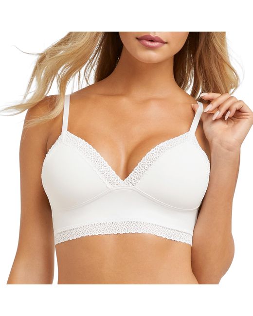 Maidenform White M Lacy Triangle
