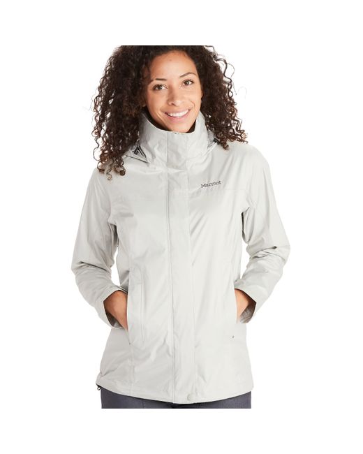 Marmot Gray Precip Lightweight Waterproof Rain Jacket