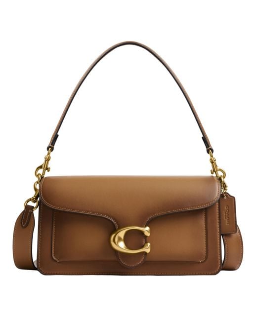 COACH Brown Tabby Shoulder Bag 26 In Burnished Leather