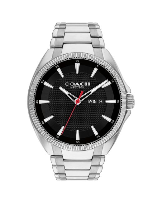 COACH Black 3h Quartz Bracelet Watch With Day Date Window - Water Resistant 3 Atm/30 Meters - Gift For Him - Premium Fashion Timepiece For for men