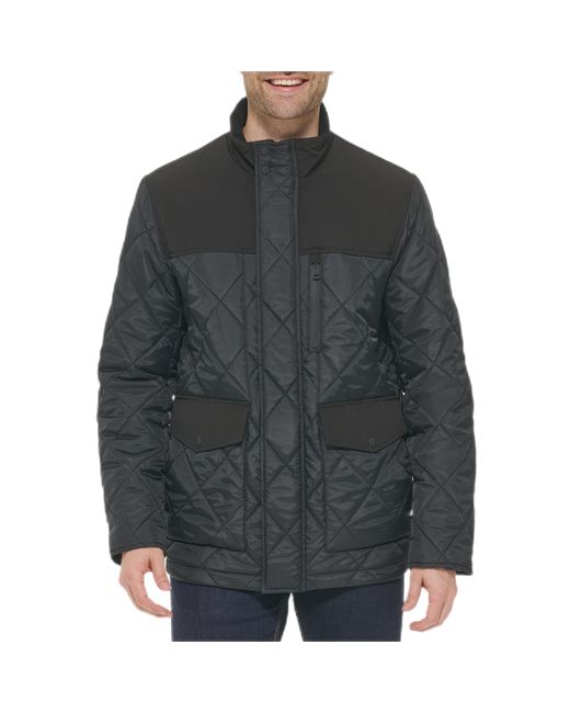 Cole Haan Gray Quilted Barn Jacket for men
