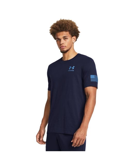Under Armour Blue New Freedom Flag T-shirt, for men