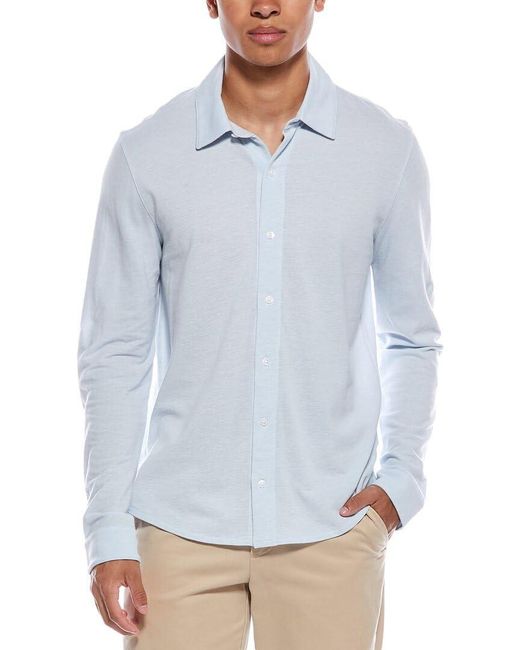 Vince Blue Pique Shirt for men