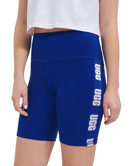 Ugg Blue Hayleigh Logo Biker Short