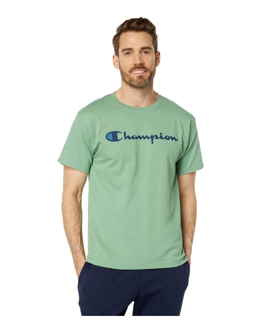Champion Green , Cotton Midweight Crewneck Tee,t-shirt For , for men