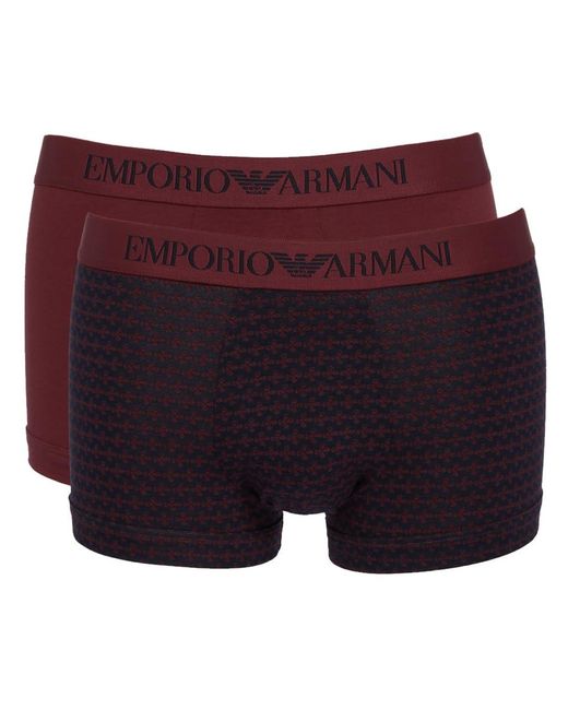 Emporio Armani Purple Classic Pattern Mix 2 Pack Trunk for men