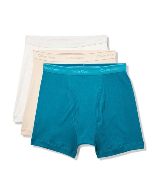 Calvin Klein Blue Cotton Classics 3-pack Boxer Brief for men