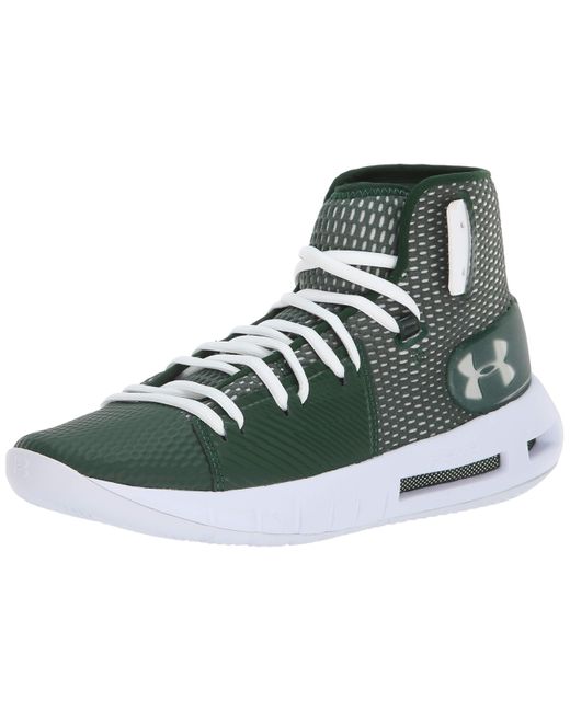Green and white under armour basketball shoes deals