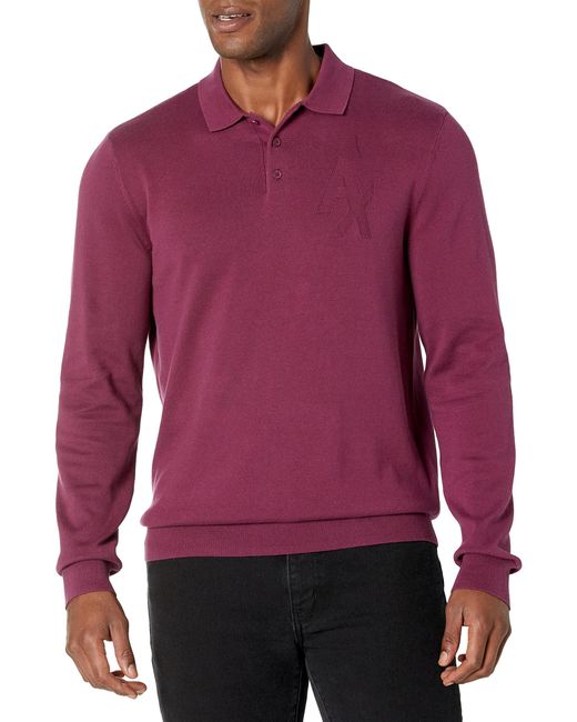 Emporio Armani A | X Armani Exchange Collared Pullover Ax Logo Sweater for men