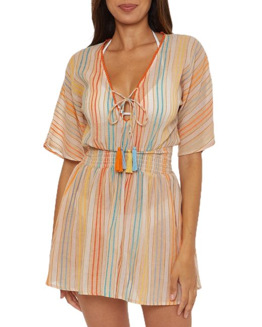 Lucky Brand Brown Standard Tropic Paisley Tunic