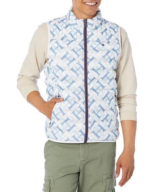 Tommy Hilfiger Blue Lightweight Ultra Loft Quilted Puffer Vest for men