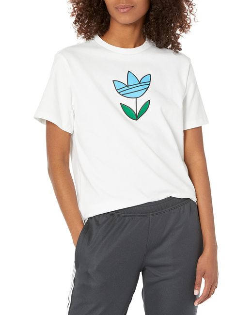 adidas Originals Cotton Always Original Graphic Tee in White | Lyst