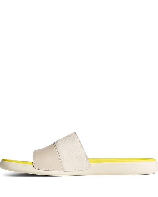 sperry plushwave dock leather slide