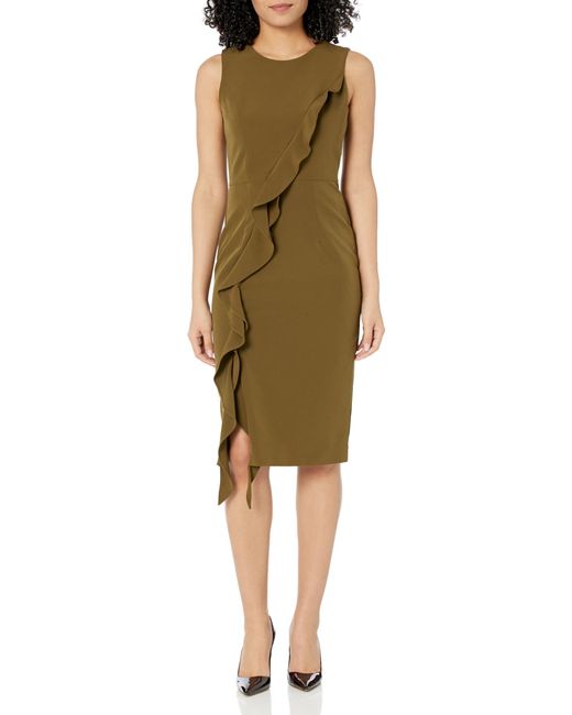 MILLY Green Rent The Runway Pre-loved Italian Cady Tilly Dress