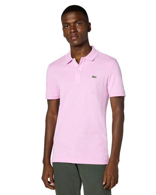 Lacoste Pink Slim Fit L.12.12 Piqué Polo Shirt for men
