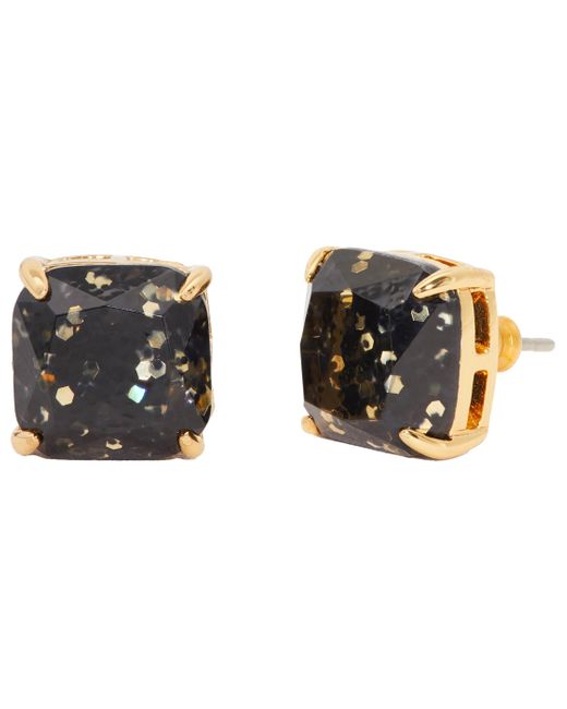 Kate Spade Black Mini Small Square Studs