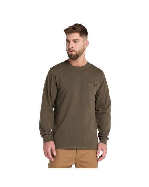 Timberland Brown Core Pocket Long-sleeve T-shirt for men