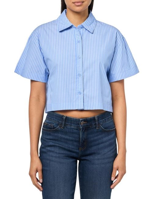 Steve Madden Women's Tula Top - Woven Blouse With 19" Front Length