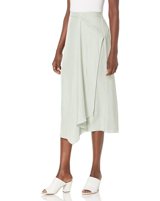 Vince Natural S Handkerchief Drape Skirt,celery,2