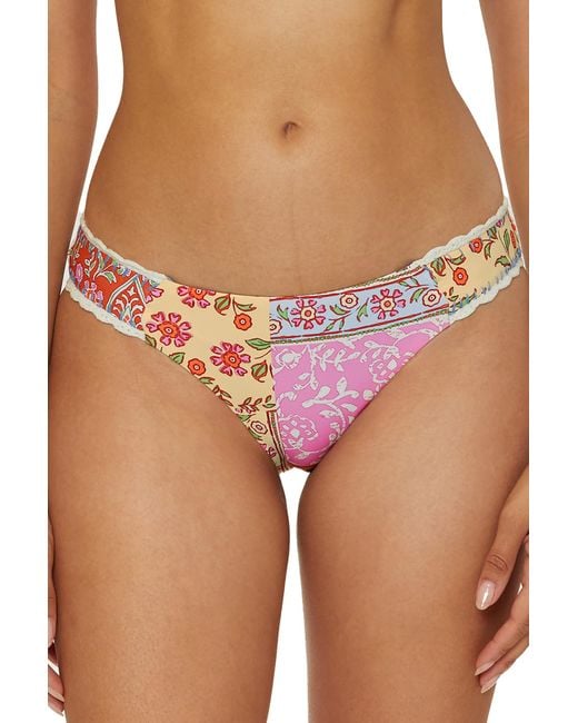 Lucky Brand Pink Standard Seville Hipster Bikini Bottom
