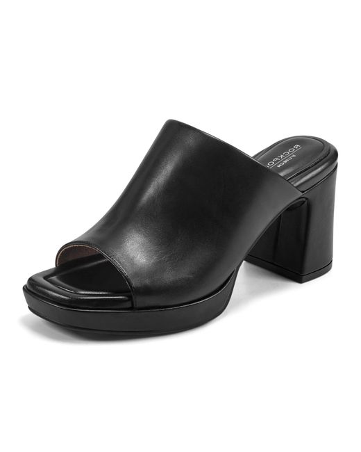 Rockport Black Aurielia Slide Heeled Sandal