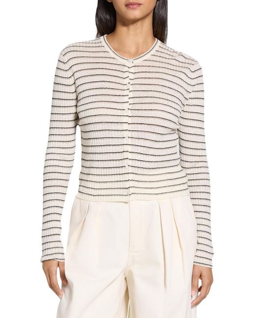 Theory Multicolor Crop Cardi S